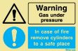 Warning gas under pressure - warning and mandatory sign 